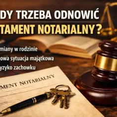 Kiedy odnowić testament notarialny? Zmiany w rodzinie, nowa sytuacja majątkowa lub ryzyko zachowku to powody, by zadbać o dokument.