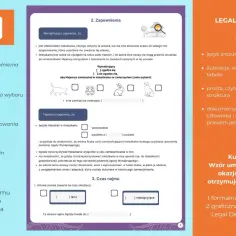 Wzór umowy najmu okazjonalnego w wersji graficznej Legal Design. Haczyk w umowie najmu okazjonalnego dotyczy zgody na zwierzęta.