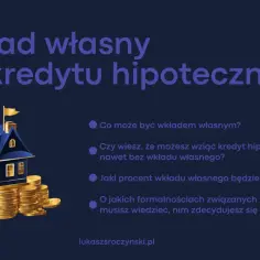 Dom na stosie monet symbolizuje budowanie własnego konta mieszkaniowego. Dowiedz się, co może być wkładem własnym do kredytu hipotecznego.