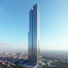 Imponujący wieżowiec Sky Tower wznosi się nad miastem. Ile pięter ma Sky Tower? Trudno to ocenić, ale z pewnością wiele!